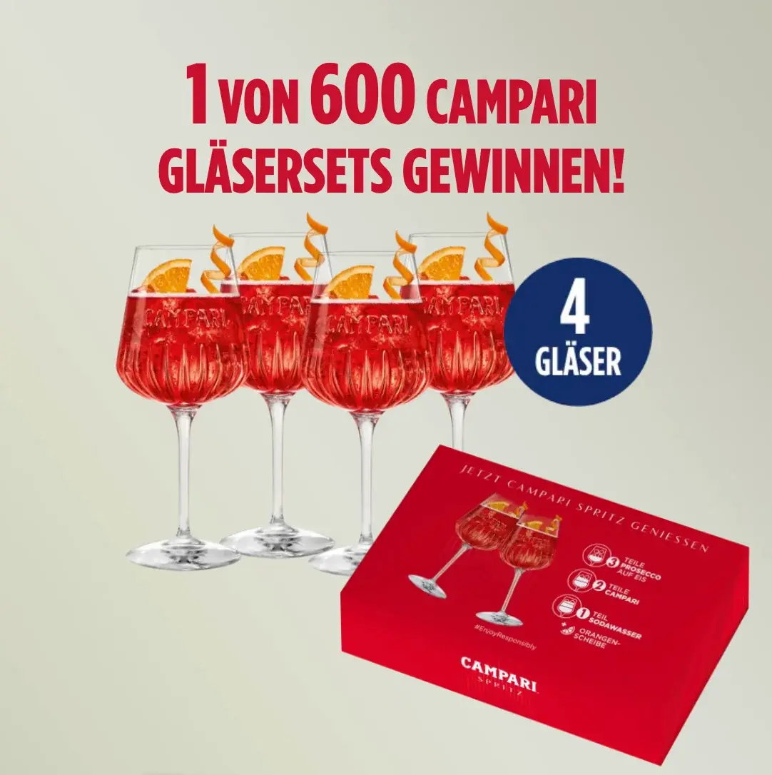 Gewinne 1 von 600 Campari Gläsersets
